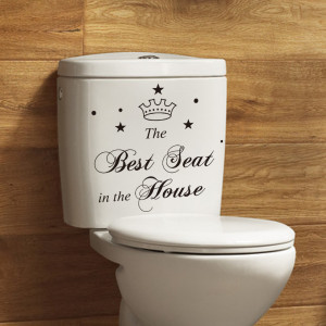 funny bathroom wall toilet stickers quote seat decal art vinyl ...