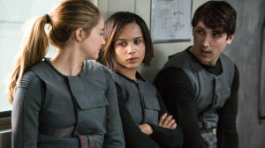 Shailene Woodley, Zoe Kravitz, and Ben Lloyd-Hughes in a scene from ...