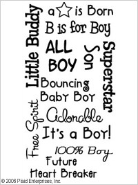 Me & My Peeps™ Iron-ons - Baby Boy Sayings