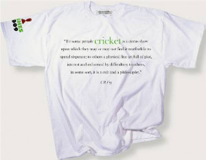 shirt with cricket quote