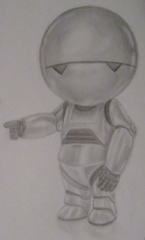Marvin the Paranoid Android by xmemeguyx