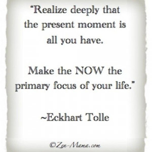When life gets busy, #focus on the present. Just do the task at hand ...