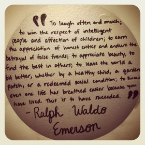 source Ralph Waldo Emerson Success Quote