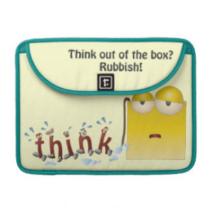 Box Cartoon think-out-of-d-box MacBook Pro Sleeve