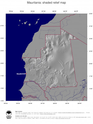 Map Mauritania Ginkgomaps