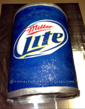 Miller Lite Beer Can Cake