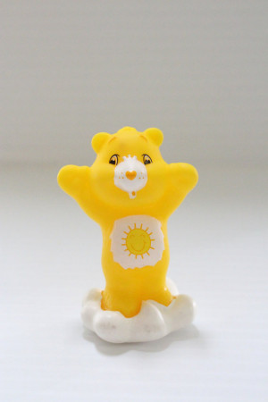 FUNSHINE BEAR Care Bear pvc mini figure Standing on Cloud - Yellow ...