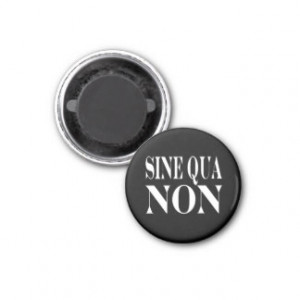 Sine Qua Non Famous Latin Quote: Words to live By 1 Inch Round Magnet