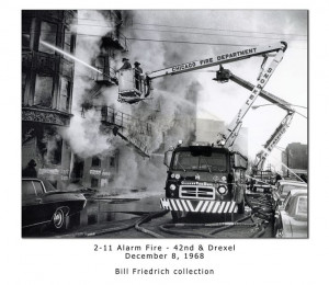 Chicago Fire Department historical fire photo 1968 vintage