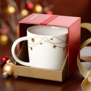 Valentine's Day Gifts--Starbucks String of Lights, Boxed Mug