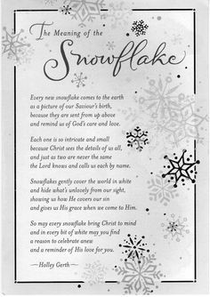 Snowflake Love Quotes | Hope you know how much God loves you! More