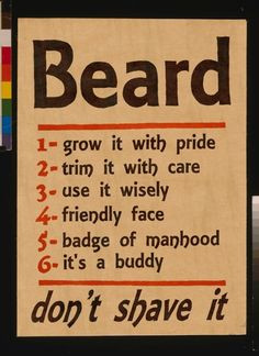 BEARD. Maybe I'll make one for the boyfriend and hang it in the ...
