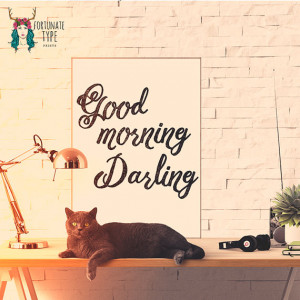 Good Morning Darling Print - Photo Print - Typography - Black and ...