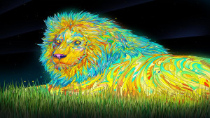 ... : awesome lion colorful design illustration facebook timeline cover