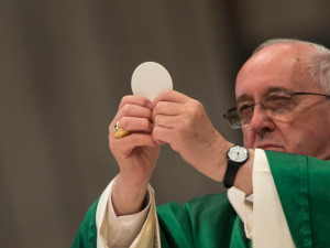 pope francis celebrating mass
