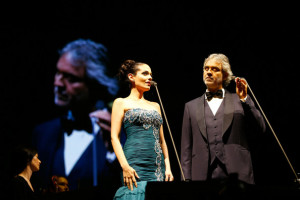 Maria Aleida EDITORIAL USE ONLY Italian singer Andrea Bocelli R