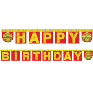 Home > Fireman Firefighter Happy Birthday Jointed Banner Lightweight ...