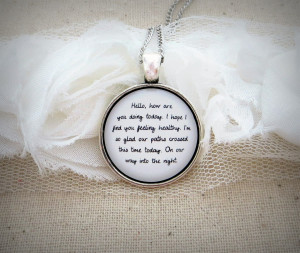 Dave matthews band inspired lyrical quote necklace granny (silver, 18 ...