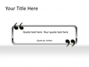 diagram slide has a useful and stylish text box to showcase a quote ...