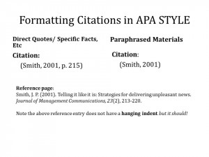 ... your work. Note that APA uses what is called an 