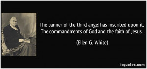 The banner of the third angel has inscribed upon it, The commandments ...