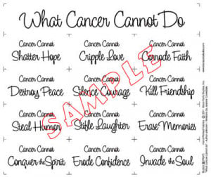 WHAT CANCER CANNOT DO QUILT PANEL