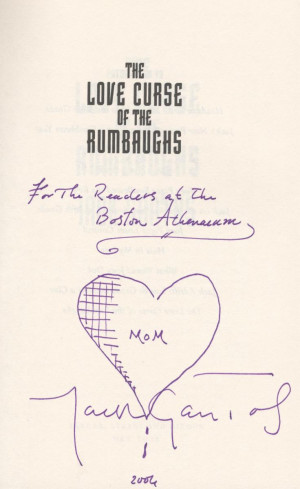 Jack Gantos' inscription inside 