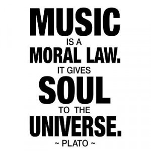 Plato Music Quote Art Print Poster - 13x19