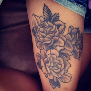 Flower Thigh Tattoos