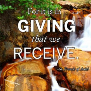 it is in giving giving back picture quote