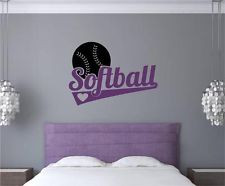 custom baseball / softball Vinyl wall Decal Sticker add your pic, clip ...