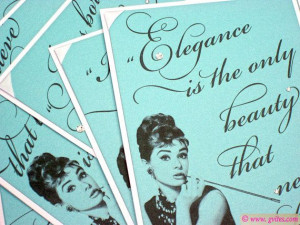 Breakfast at Tiffany's Quote Table Signs Tiffany Blue by Gvites, $7.50