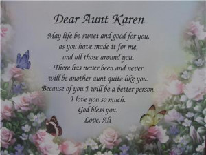 DEAR AUNT PERSONALIZED POEM