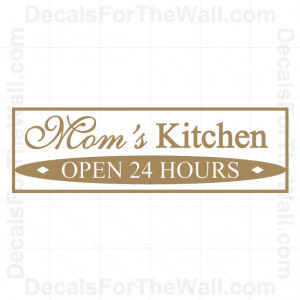 Details about Mom's Kitchen Wall Decal Vinyl Art Sticker Quote Decor ...