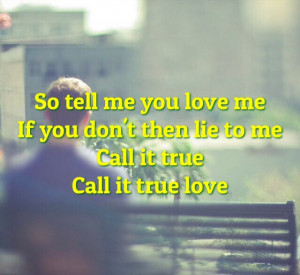 Lyrics from true love by Coldplay