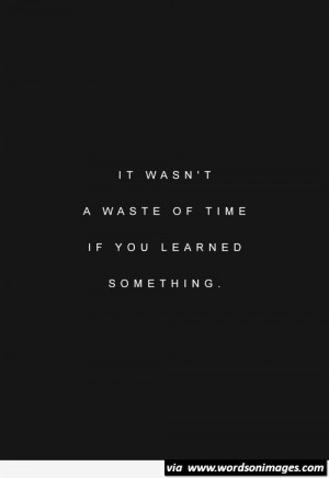Waste time quote short quotes
