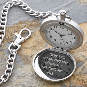Herrington Engraved Silver Pocket Watch