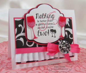 ... Little stamp set and the sparkly wine glasses and the ribbon are the