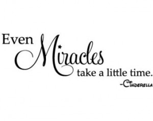 Cinderella Vinyl Quote: Even Miracl es Take a Little Time. - Disney ...
