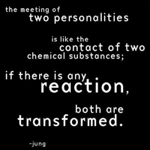 ... Of Two Personalities Is Like The Contact Of Two Chemical Substances