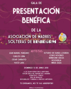 GALA BEN FICA DE LA ASOCIACI N DE MADRES SOLTERAS DE BENIDORM