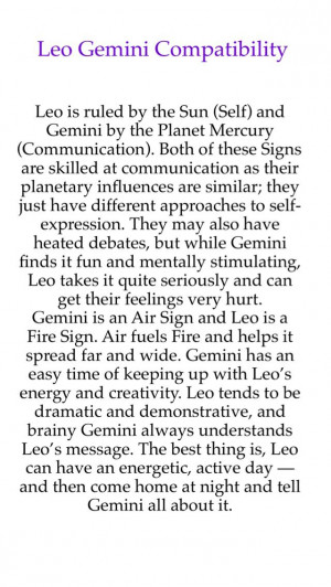 ️♊️ Leo Gemini Compatibility ~