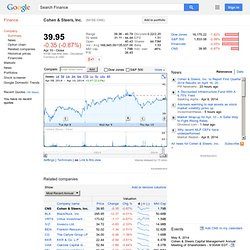 Cohen & Steers, Inc.: NYSE:CNS quotes & news - Google Finance
