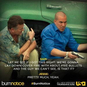 BurnNotice_USA: We're fired up for our 100th episode tomorrow--though ...