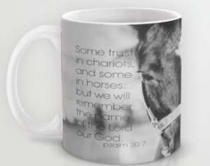 Scripture horse mug Bible verse equine cup Christian quote equestrian ...