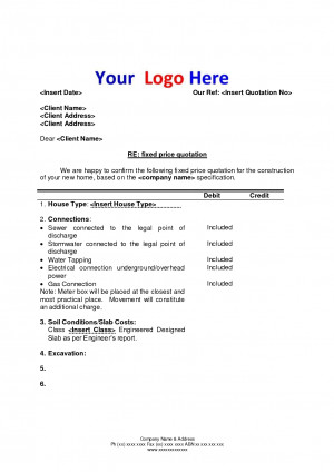 Builders Fixed Price Quote Letter by cjplans