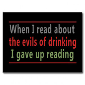 Funny Drinking Quotes Cards & More