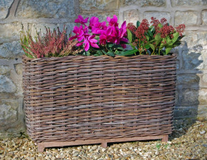Willow Trough Basket Planter L79cm Large