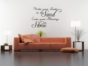 Wall-Quote-Decal-Vinyl-Sticker-Write-Your-Hurts-in-the-Sand-God ...
