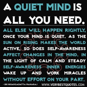 quiet mind is all you need - peaceful mind quotes.